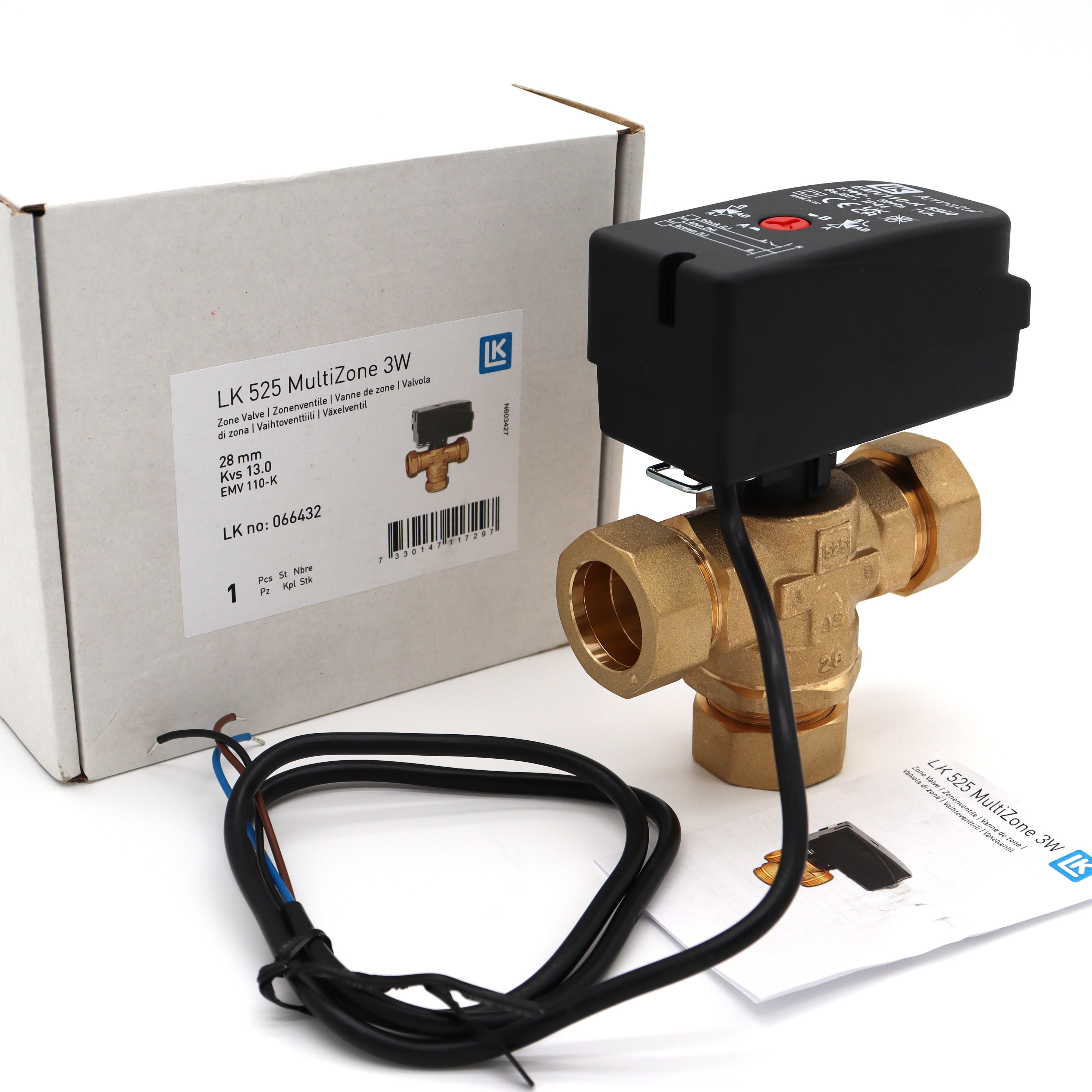 77-035A 3 way diverter valve 28mm compression connection LK525